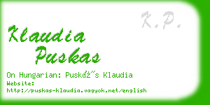 klaudia puskas business card